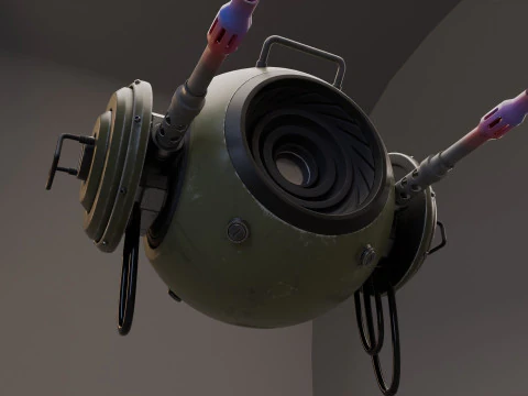 Sci-Fi Surveillance Drone - 3D Model