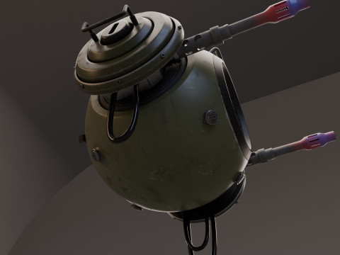 Sci-Fi Surveillance Drone - 3D Model