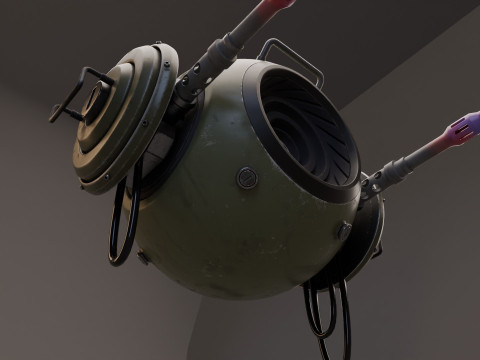 Sci-Fi Surveillance Drone - 3D Model