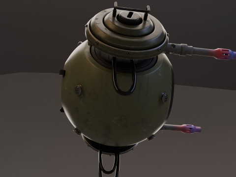 Sci-Fi Surveillance Drone - 3D Model