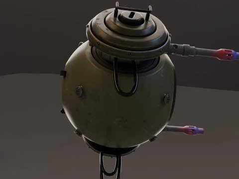 Sci-Fi Surveillance Drone - 3D Model