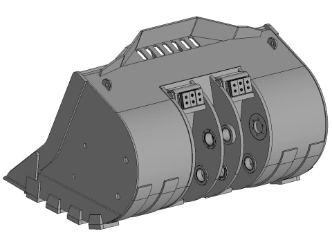Bucket for mine loader XYWJ-6 3D Model