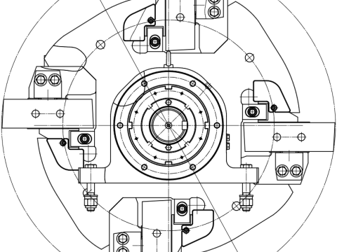 Rotor NP 1110 for impact crusher Modelo 3D