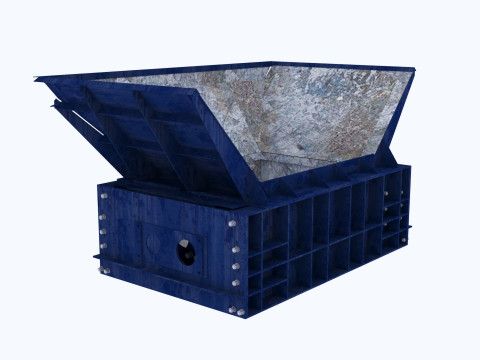 Toothed Roll Crusher Coal Processing Equipment 3D Model
