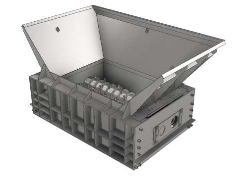 Toothed Roll Crusher Coal Processing Equipment Modelo 3D