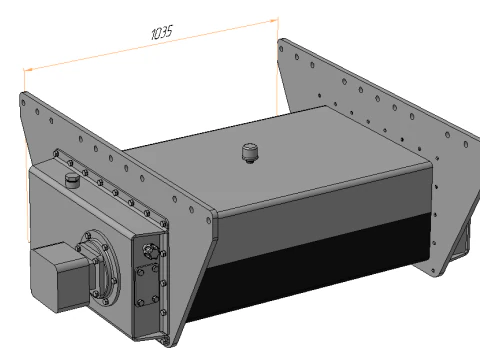 Wibrator z podajnikiem pan do ekranu Model 3D