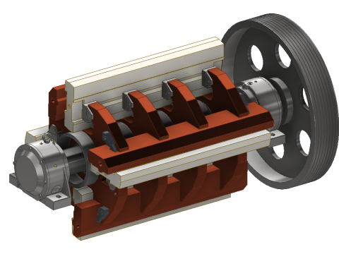 Rotor 1300 for impact crusher Modèle 3D