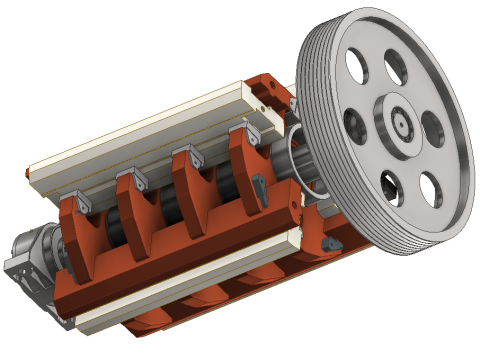 Rotor 1300 for impact crusher 3D-Modell