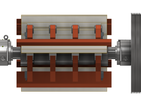 Rotor 1300 for impact crusher 3D-Modell