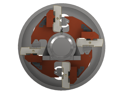 Rotor 1300 for impact crusher 3D-Modell