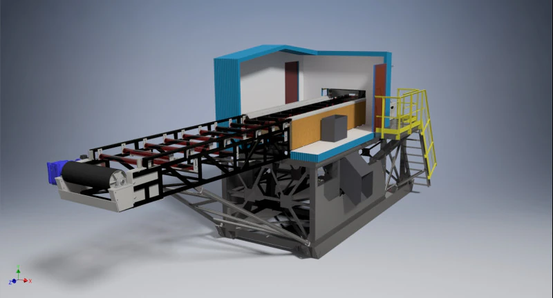 Mobile ore sorting plant 3D Model .c4d .max .obj .3ds .fbx .stl .blend 