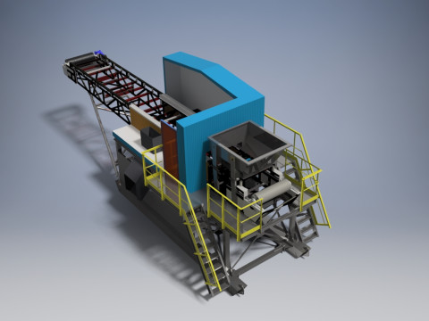 Mobile ore sorting plant 3D Model