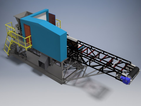 Mobile ore sorting plant 3D Model