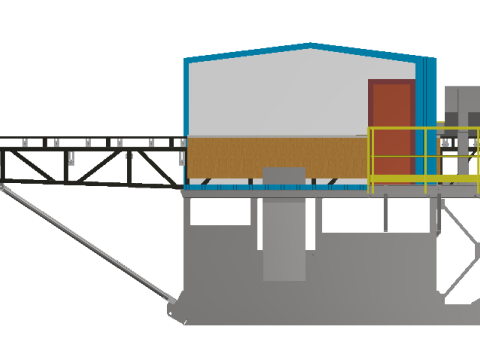 Mobile ore sorting plant 3D Model