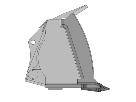 Slag bucket for Caterpillar 973K Loader 3D Model