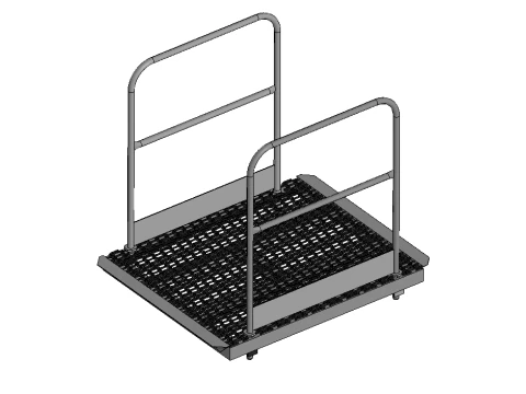 El puente es un carril de transici&oacute;n. Modelo 3D