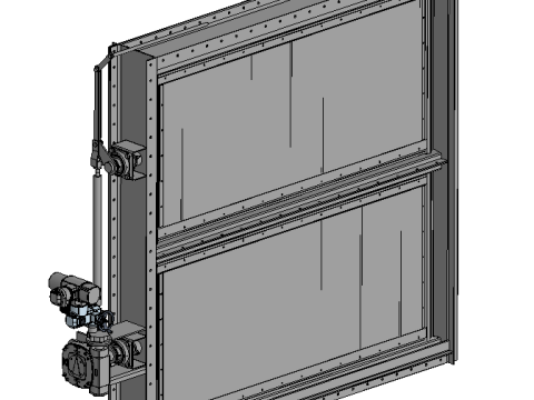 Flue gas valves 3000x3000mm 3D Model