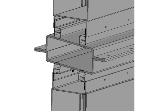 Flue gas valves 3000x3000mm 3D Model