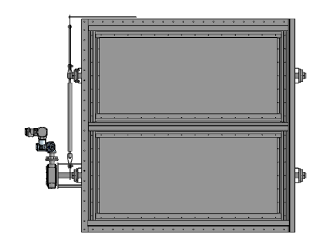 Flue gas valves 3000x3000mm 3D Model