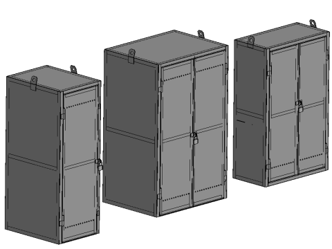 Gas cylinder cabinets Modello 3D