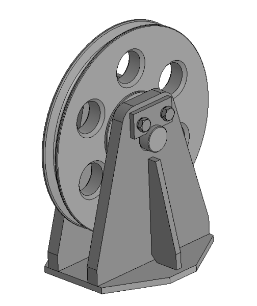 Rope Pulley 284x12mm Modello 3D .c4d .max .obj .3ds .fbx .stl .blend 