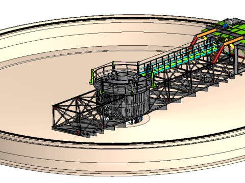 Radial Scrapers for Wastewater Treatment 3D Model