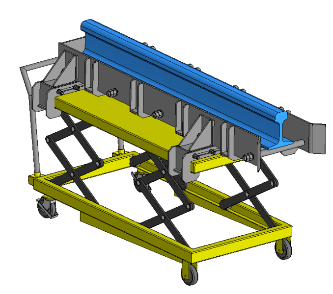 Lifting table for sample transportation 3D मॉडल .c4d .max .obj .3ds .fbx .stl .blend