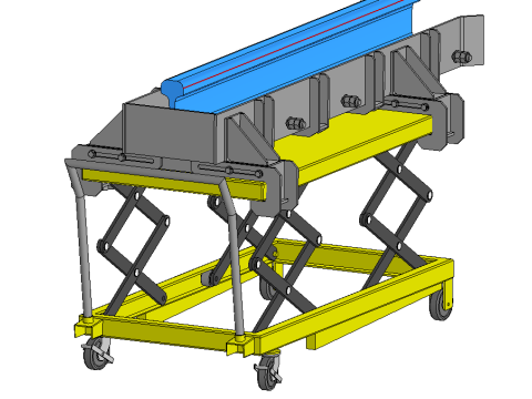 Lifting table for sample transportation 3D मॉडल