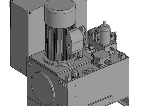 Hydraulic station 40L Modèle 3D