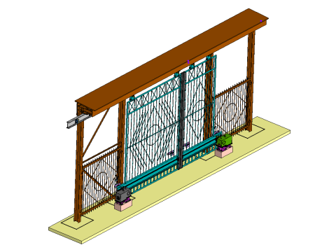 Industrial gates 3D मॉडल