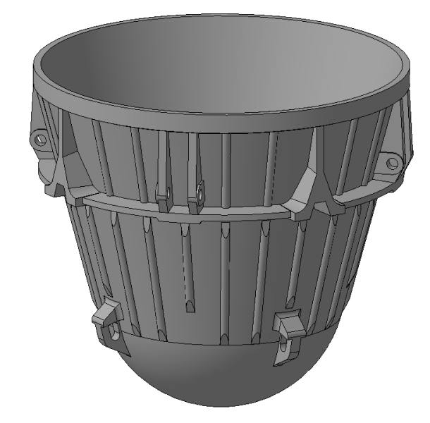 Ductile Cast Iron Slag Ladle 16m3 Modèle 3D .c4d .max .obj .3ds .fbx .stl .blend 