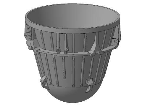 Ductile Cast Iron Slag Ladle 16m3 Modèle 3D
