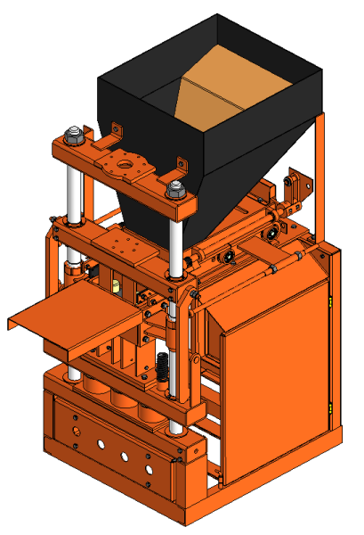 Brick press machine automatic 3D Model .c4d .max .obj .3ds .fbx .stl .blend 