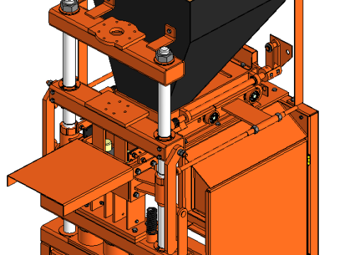 Brick press machine automatic 3Dモデル