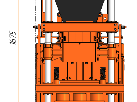 Brick press machine automatic 3D Model