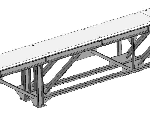 Rack for measuring the curvature of rolled products 3D Model