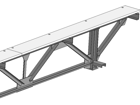 Rack for measuring the curvature of rolled products 3D Model
