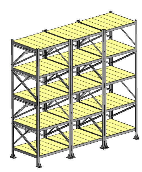 Three-section shelving Modello 3D .c4d .max .obj .3ds .fbx .stl .blend 