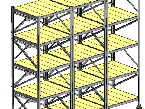 Estanter&iacute;a de tres cuerpos Modelo 3D
