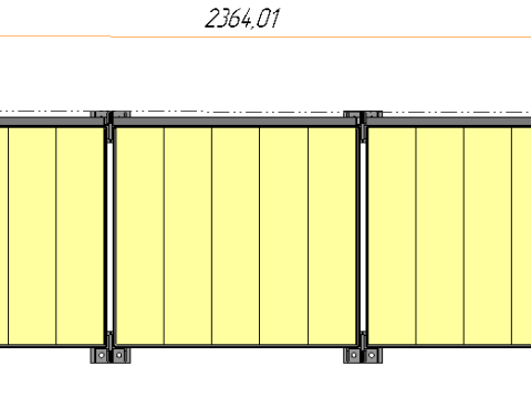 Three-section shelving Modello 3D