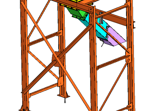 Big-Bag wrecker with hopper 3D 모델