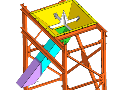 Big-Bag wrecker with hopper 3D 모델