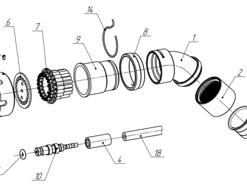 Multi-hose High pressure hose 3D Model