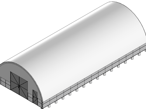 Hangar tent 3D मॉडल