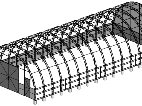 Hangar tent 3D Model