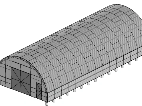 Hangar tent 3D Model
