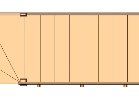 Wooden staircase 02 3D Model