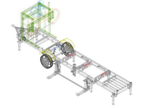 Mobile Band Sawmill 3D Model