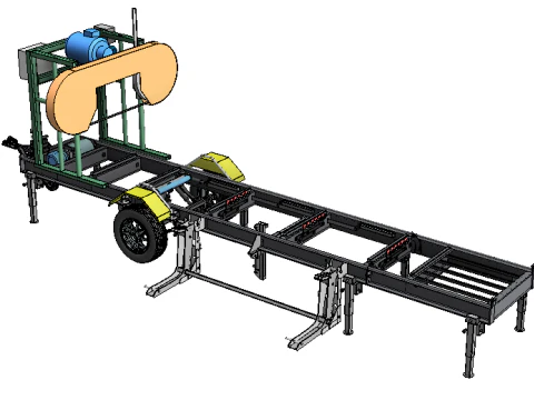 Mobile Band Sawmill 3D Model