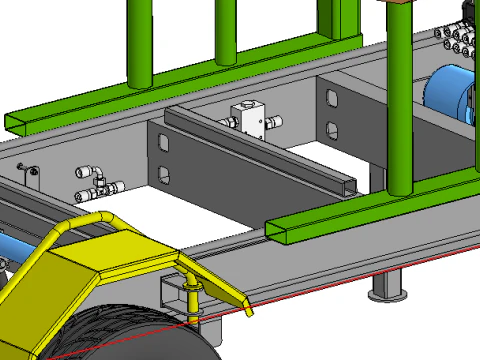 Mobile Band Sawmill 3D Model